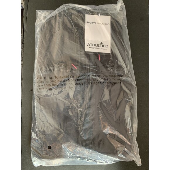 Athletico Golf Shoe Bag – Black/Pink – New in Package – Sports Shoe Tote - Picture 3 of 3
